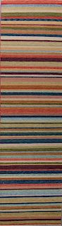 Natural Dye Rug with Stripes: 2'10'' x 10'