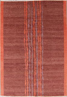 Modern Mid Century Style Natural Dye Rug: 6' x 8'6''