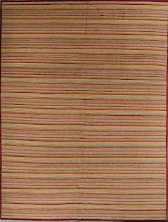 Natural Dye Rug with Stripes: 8'11'' x 11'9''