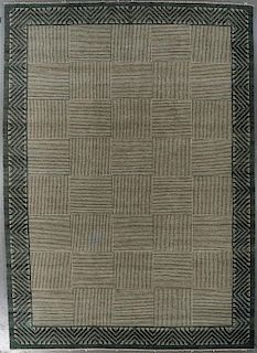 Modern Mid Century Style Natural Dye Rug: 8'11'' x 12'5''