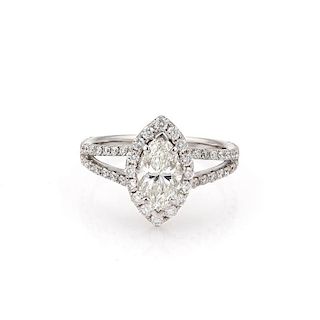GIA Certified, 2.13 TCW Marquise Engagement Ring