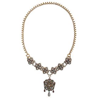 Gilt Austro Hungarian Convertible Necklace