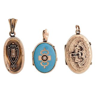Gold Filled Victorian Lockets and Pendant