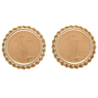 American Gold Eagle $5 Coin Earrings