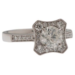 Orianne Platinum Diamond Ring with EGL Certificate