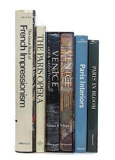(FRANCE) A collection of books pertaining to France and Paris.