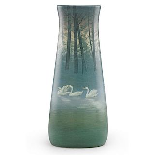 K. SHIRAYAMADANI; ROOKWOOD Large Vellum vase