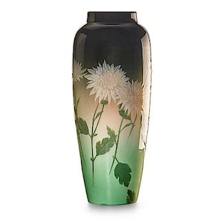 K. SHIRAYAMADANI; ROOKWOOD Large Iris Glaze vase