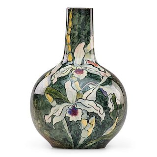 JOHN BENNETT Vase with Cattleya orchids