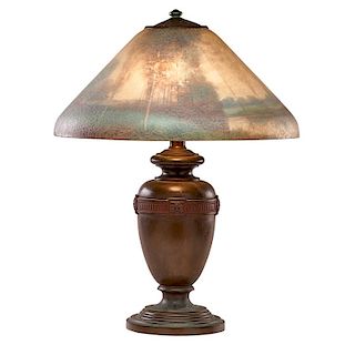 HANDEL Table lamp with lakeland scene