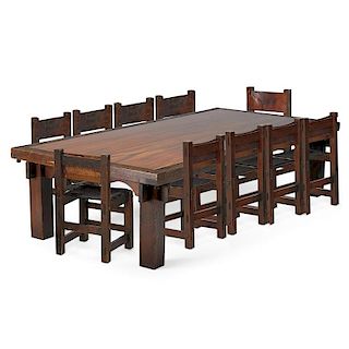 ARTHUR J. EDDY; FREDERICK ROEHRIG Table and chairs