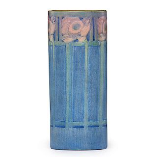 S. IRVINE; NEWCOMB COLLEGE Vase with poppies