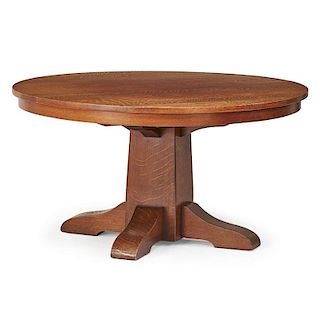 GUSTAV STICKLEY Pedestal dining table