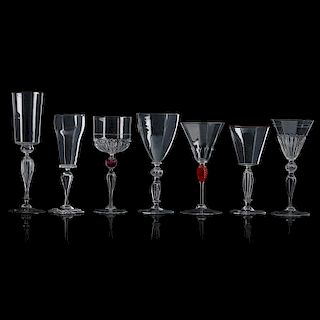DANTE MARIONI Seven glass goblets