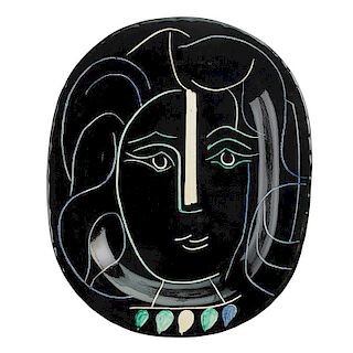 PABLO PICASSO; MADOURA Charger, "Woman's Face"