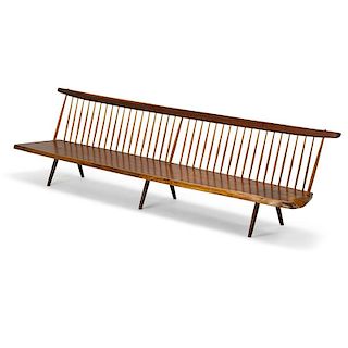 GEORGE NAKASHIMA Exceptional Bench with Back