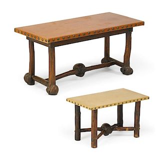 THOMAS MOLESWORTH Rare table/desk and bench