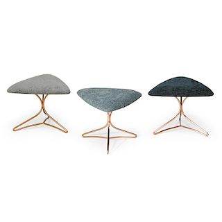 VLADIMIR KAGAN Set of three stools