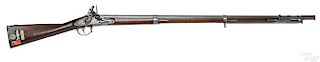 Whitney 1822 flintlock musket and bayonet