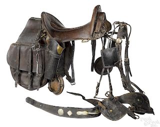 McClellan leather saddle