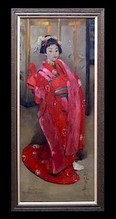 Sturdee, Percy ,  English 1860-1940,"Portrait of a Japanese Girl",