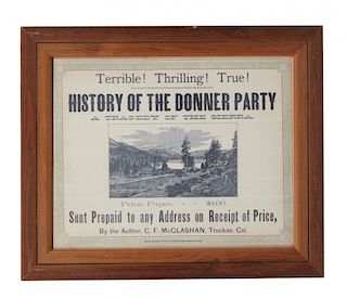 Framed Donner Party Poster and Donner Party Vials