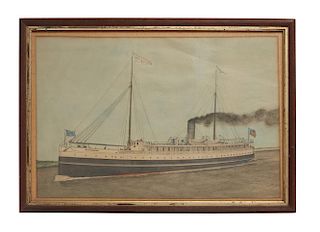 Fred Brown Drawing of the Steamer, "Humboldt" - Capt. Martin A. Brandt