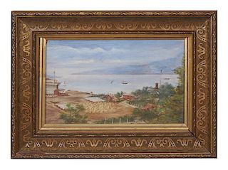 Painting, "San Francisco Presidio", attrib. James Edwards (1862-1937)