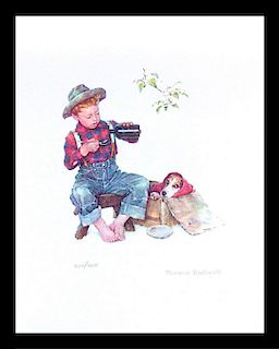 Rockwell, Norman (After),   American 1894-1978, "Puppy Love: A Boy and His Dog", set of 4, (10 complete sets to be sold in th