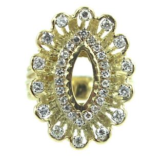 18K Marquise Shape Diamond Ring, 8.9dwt