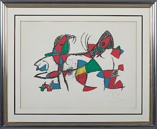 Joan Miro (1893-1983, Spanish), "Untitled," 1969, lithograph, pencil signed lower right, pencil marked HC (Hors Concours) low