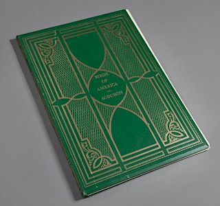 Large Audubon Elephant Folio, 20th c., in a green leather binding, 20th c., containing 51 loose Amsterdam prints, consisting 