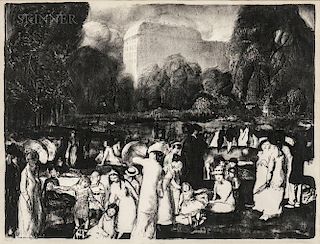 George Bellows (American, 1882-1925)  In the Park, Light