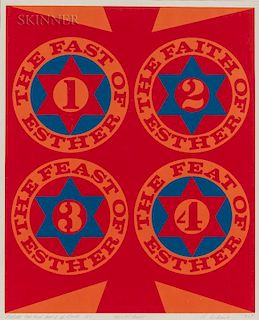 Robert Indiana (American, b. 1928)  Purim: The Four Facets of Esther (II)