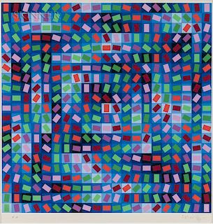 Victor Vasarely (Hungarian/French, 1906-1997)  Rhythm