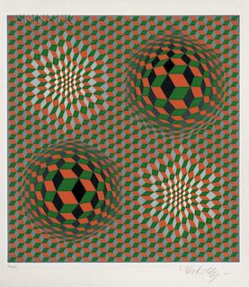 Victor Vasarely (Hungarian/French, 1906-1997)  Three Compositions