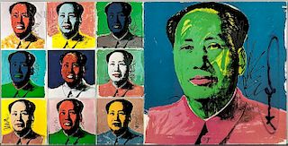 After Andy Warhol (American, 1928-1987)  Mao  /A Mailer Announcing the Publication of the Suite