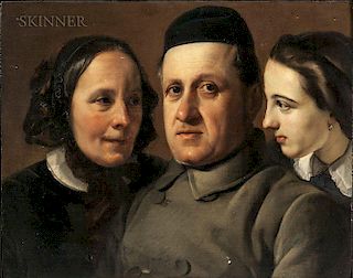 Francesco Hayez (Italian, 1791-1881)  Portraits  (Three Heads)