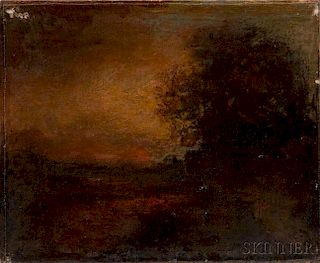 George Inness (American, 1825-1894)  Sunset