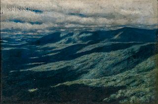 Marcus Waterman (American, 1834-1914)  Mountains and Clouds, Vermont