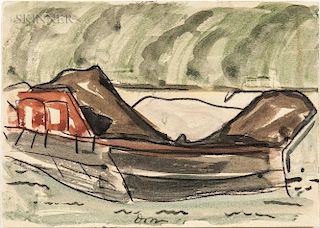 Arthur Garfield Dove (American, 1880-1946)  Red Barge II