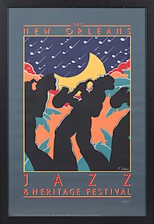 Two New Orleans Jazz and Heritage Festival Posters, consisting of 1979, 624/10000, by John Martinez, pencil numbered lower le
