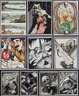 J.L. Boyd, Group of Ten Original Editorial Cartoons, c. 1951-52, including "Korean Peace Meet," "Deaths' Continual Ride," "Bi