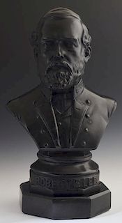 Frederick Volck (1833-1891, German), "Robert E. Lee," patinated bronze, after the 1863 terracotta, inscribed "Frederick Volck