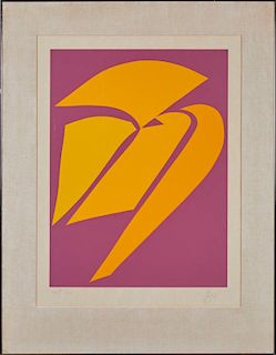Jack Youngerman (1926- , New York), "Changes II," 1970, colored lithograph, 48/175, pencil numbered lower left margin, pencil