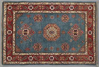 Uzbek Kazak Carpet, 3' 4 x 4' 10.