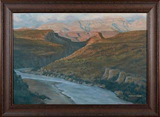 Richard A. Sukup, "Subtle Changes," Big Bend Texas, 20th c., giclee, signed lower right, verso titled, signed and dedicated t