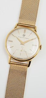 Man's Manual Wind Girard-Perregaux GF Wristwatch, with a steel mesh band, running. Provenance: The Estate of Dr. Charles ?Ton