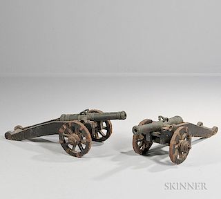 Pair of Miniature Bronze Signal Guns