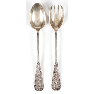 Whiting Sterling Serving Set, Fish in Net Pattern